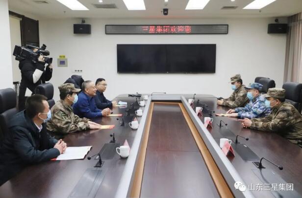 鄒平市委常委、人武部部長胡燕龍來山東三星集團(tuán)調(diào)研企業(yè)民兵編組工作